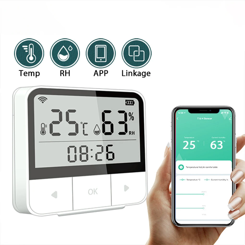 

Tuya WiFi термометр гигрометр измерение температуры и влажности