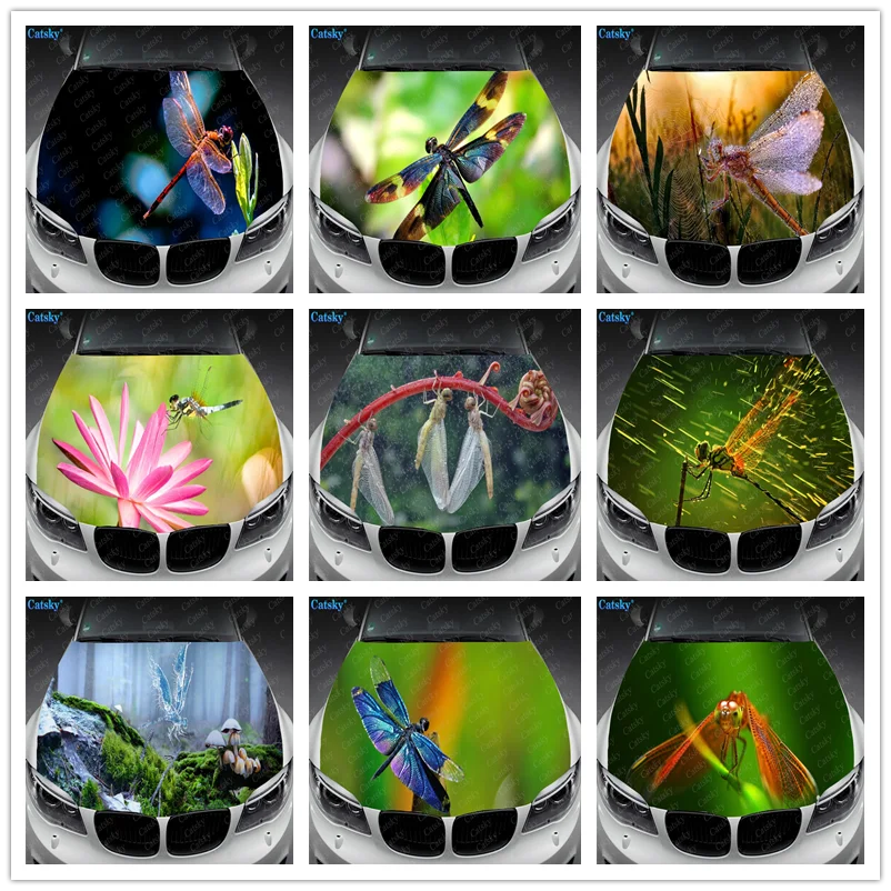 

Animal Dragonfly Car Decal Car Hood Wrap Decal Vinyl Sticker Full Color Graphic Car Hood Wrap Decal Vinyl Sticker