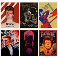 david bowie art printed good quality prints and posters kraft paper vintage poster wall art study decor art wall stickers
