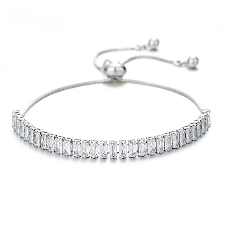 Благородный браслет KCRLP из стерлингового серебра 925 пробы регулируемый с