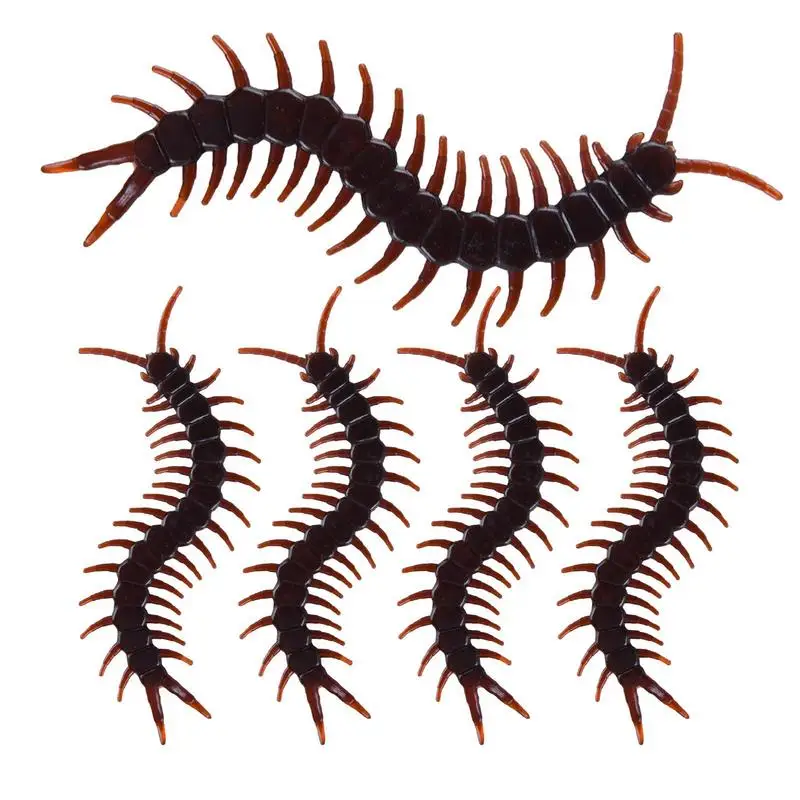 

Horror Halloween Millipedes Props 5pcs Centipedes Prank Toys Jokes Horror Halloween Props Tricks Simulated Centipedes Tricks Toy