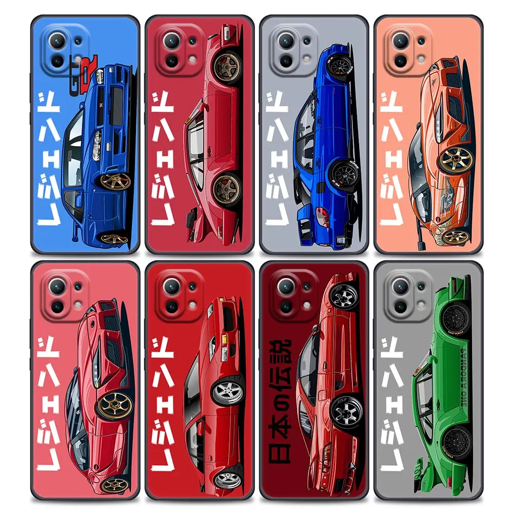 

JDM Tokyo Drift Cartoon Male Men Sports Car For Xiaomi 11 Lite 5G NE Mi 11T 11 Lite 12 Pro Poco X3 NFC F3 M3 M4 Pro Cases Cover
