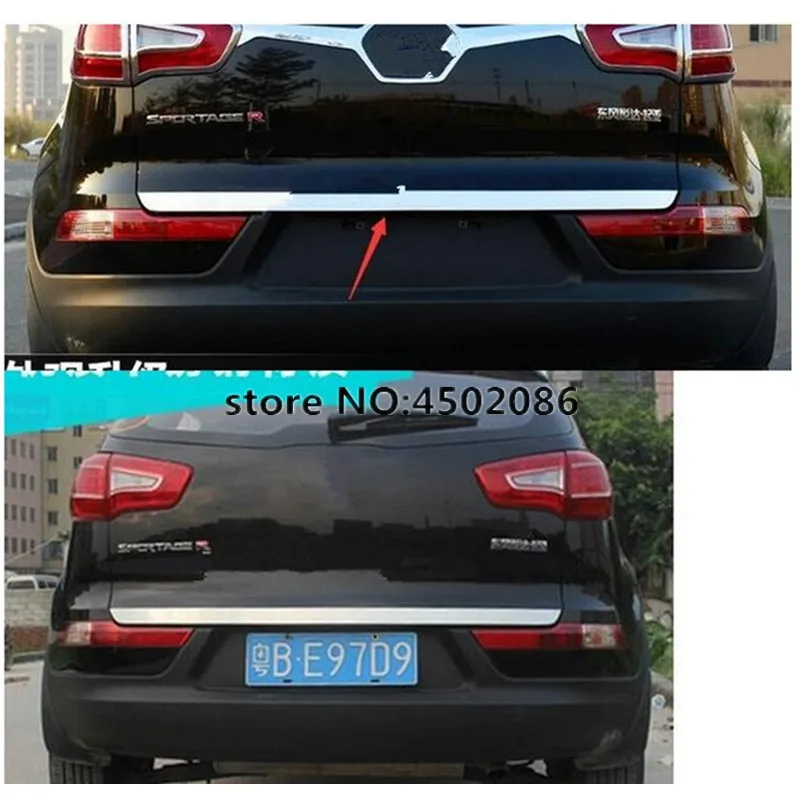 

2011 2012 2014 2015 for KIA Sportager High quality stainless steel Rear Trunk Lid Cover Trim trunk trim highlight bar