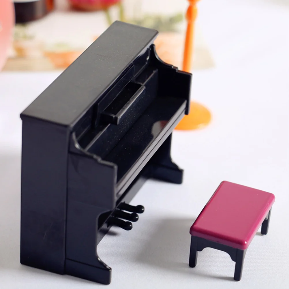 

Dollhouse Piano Mini Adornment Baby Musical Toys Micro Model Supplies Kids Keyboard Accessory Instrument Miniature