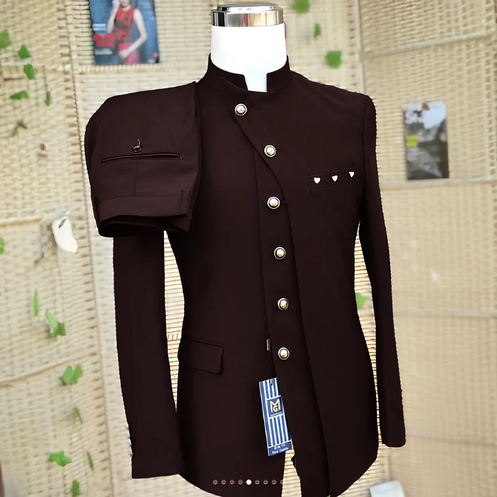 Мужской костюм в африканском стиле из 2 предметов однобортный Блейзер свадебный