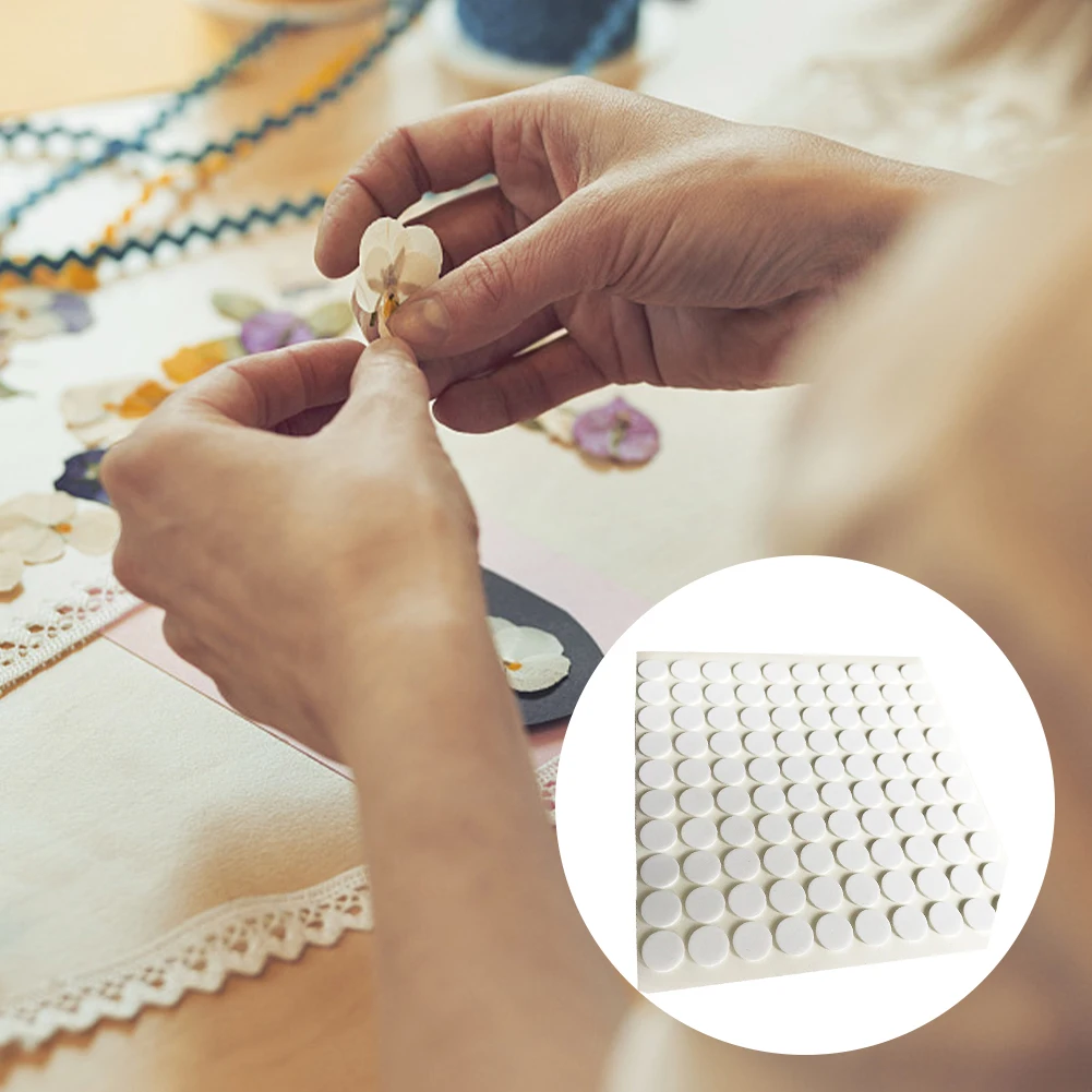 Клейкая самоклеящаяся 3D лента двусторонняя клейкая застежка в горошек 10 мм для