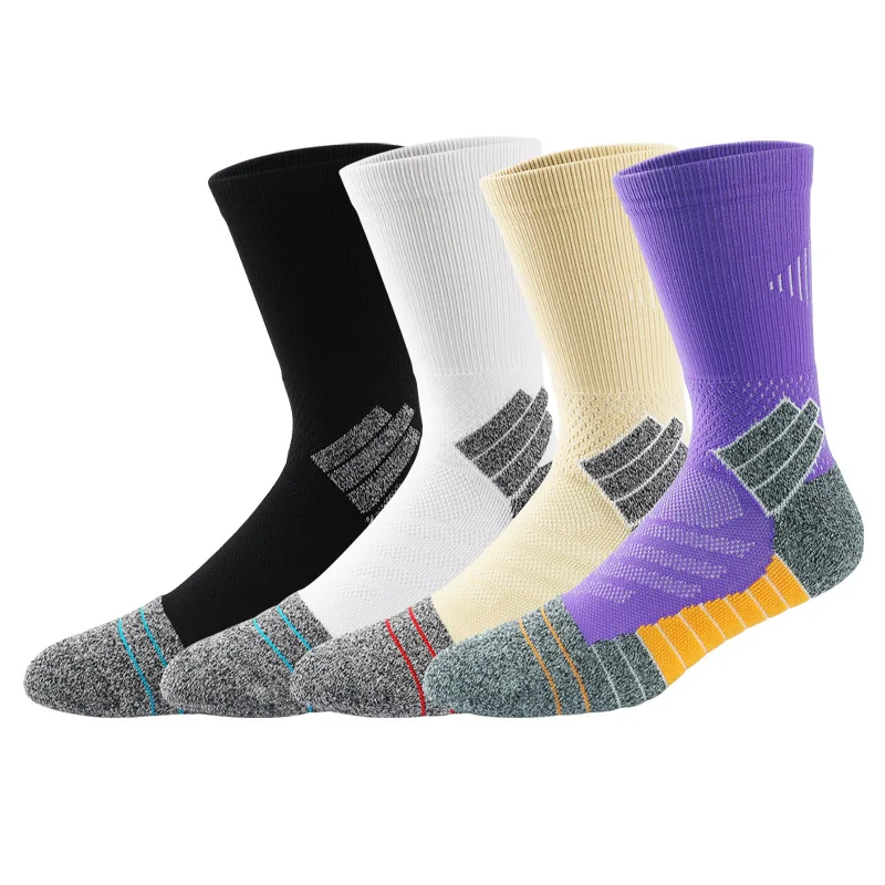 Basketball Ball Elite Basketball Sock Men's And Women's Medium  Thickened Towel Bottom Sweat Absorbing Breathable Non Slip Sport