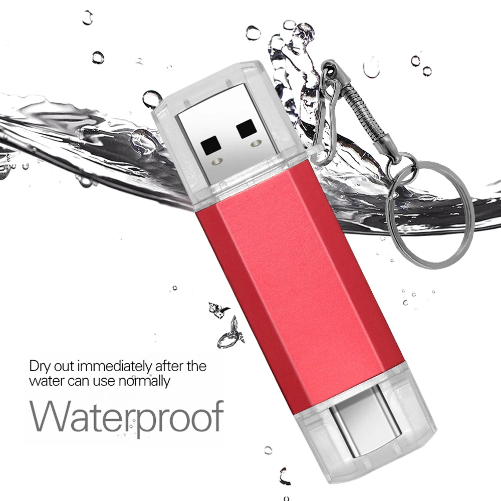 Флеш-накопитель USB Type-c OTG металлический 16 ГБ 256 128 64 8 4 Гб usb 2 0 u-диск для