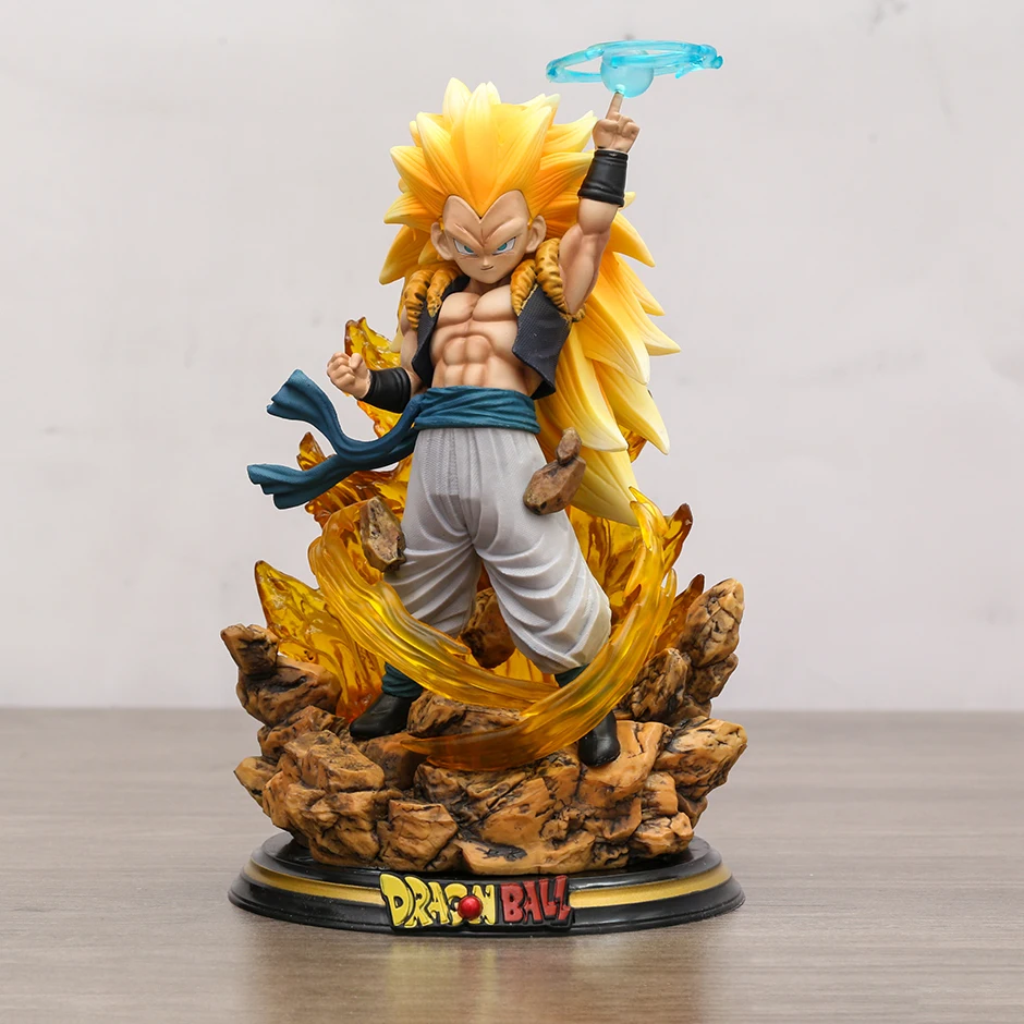 

Аниме Кукла Драконий жемчуг Z Супер сайян 3 готенки Статуя Модель Коллекционная детская Подарочная игрушка с фотоэлементами