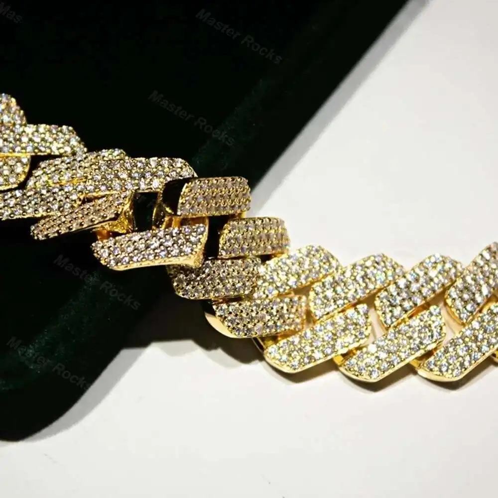 Ювелирные изделия Dope в стиле хип-хоп из стерлингового серебра 925 пробы Iced Out