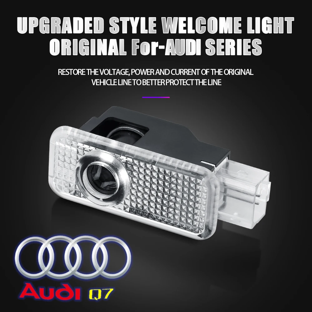 

2 шт./комплект, автомобильные беспроводные проекторы для Audi Sline RS Quattro Q3 Q7 Q5 A5 A7 A3 A6L A8L A4L R8 S1