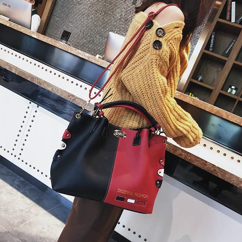 Handbags Women Bags Designer Womens Panelled Message Bag Female Leather Crossbody Bag Lock Shoulder Bags For Women