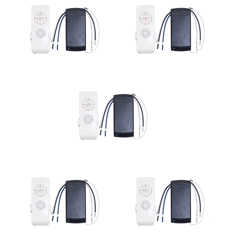 

5X Universal Ceiling Fan Lamp Remote Control Kit AC 110V Timing Setting Switch Adjuste Wind Speed Transmitter Receiver