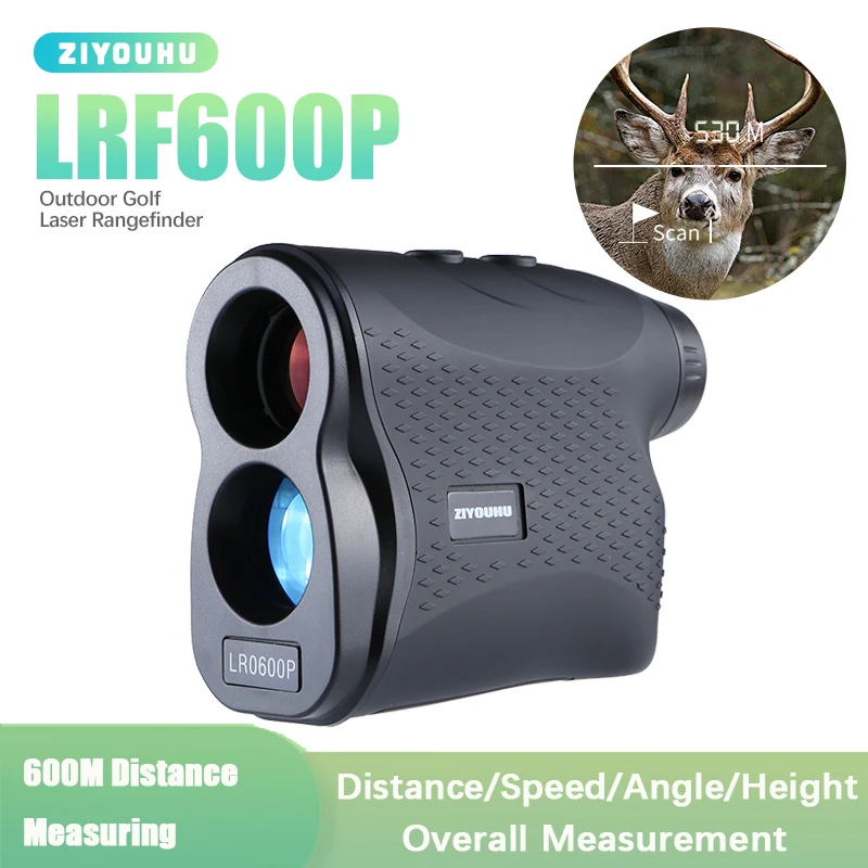 

LRF Golf Outdoor Laser Rangefinder 600m Distance Measurer Speed Angle Overall Measurement Hunting Laser Range Finder Monocular