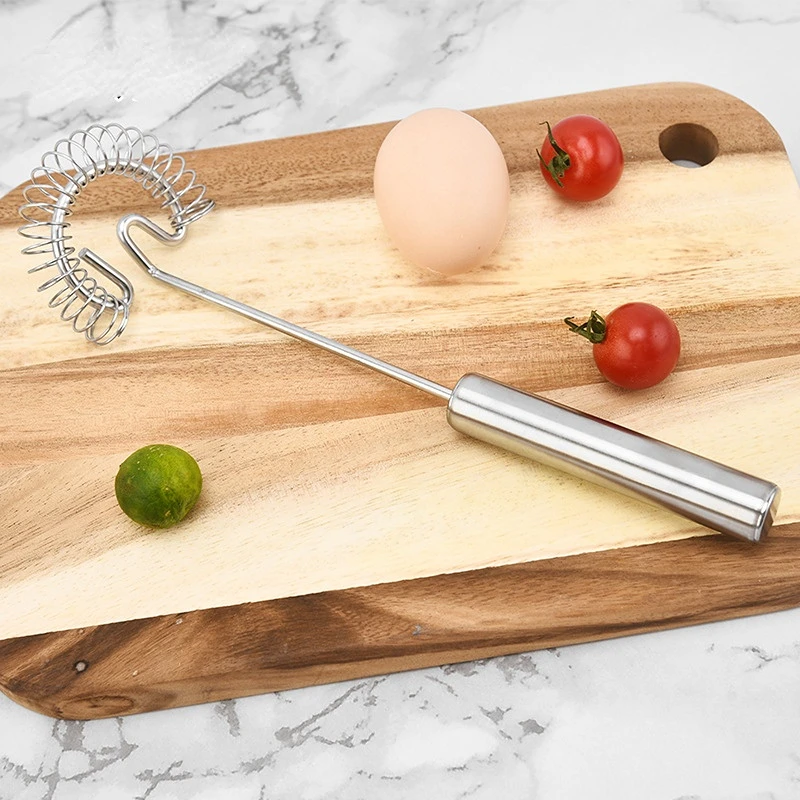 Stainless Steel Spring Egg Stirrer Portable Manual Coil Whisk Kitchen Accessories Milk Blender Whisking For Kitchen Tools