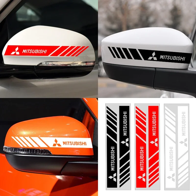 2 шт. наклейка на зеркало заднего вида украшение автомобиля для Mitsubishi Asx Lancer Pajero 4
