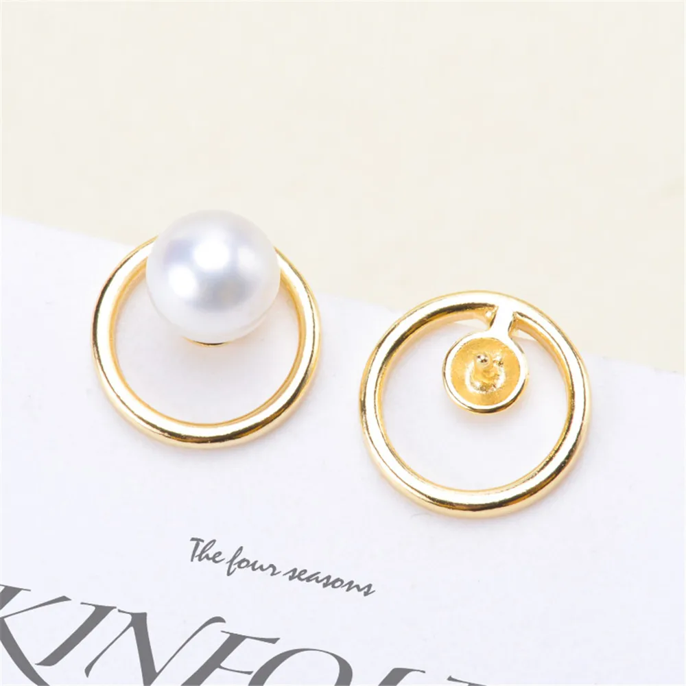 

S925 Sterling Silver Earring Hooks Accessories Gold Silver Ear Studs Ear Hooks Wire For Pearl Earrings Jewelry Making Findings
