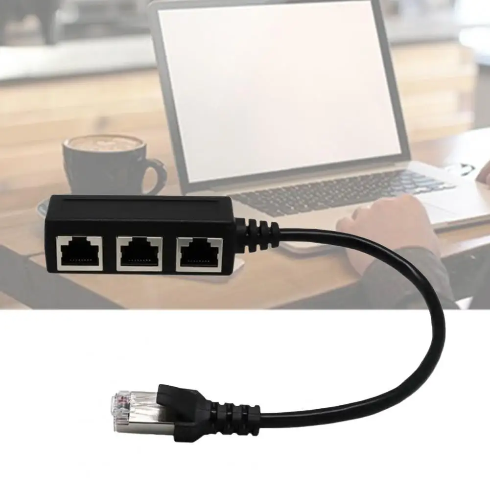 Simple RJ45 Cable Adapter Black Networking Extension Splitter Cable RJ45 Connector Adapter RJ45 Splitter Cable Adapter