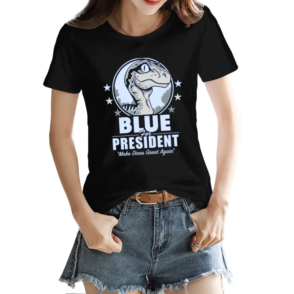 

Blue For President Women's T-shirt Hot Sale Black Funny Tees Tops European Size