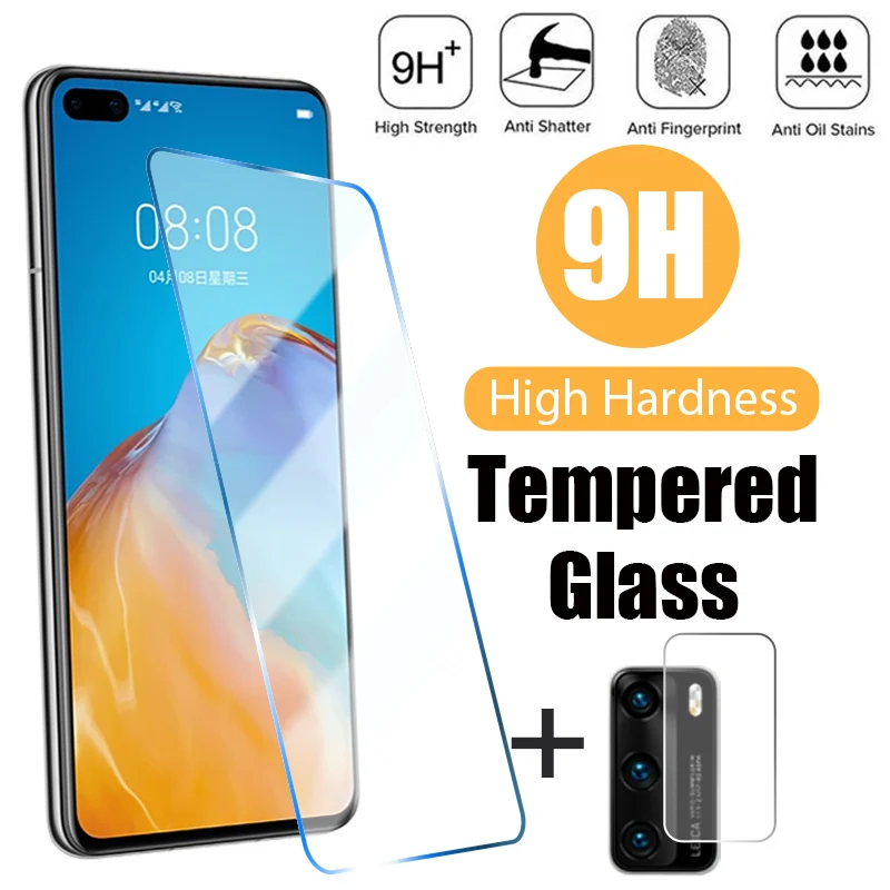 Закаленное 3d-стекло 2 в 1 для Huawei P40 P50 P30 P20 lite защитная пленка объектива камеры Y8p Y7p