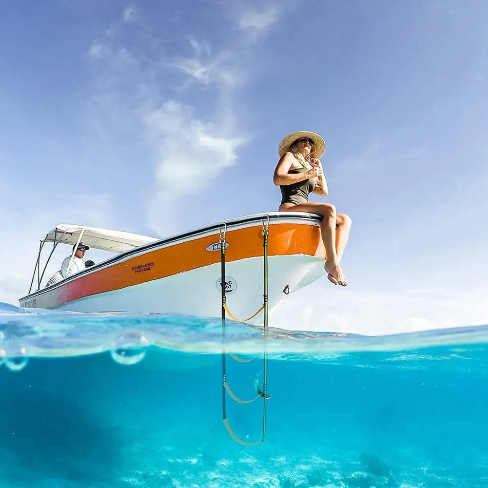 

Веревка для лодки, безопасная надежная лестница с крючком, портативные складные мягкие посадочные лестницы для надувной лодки, Каяка, мотор...