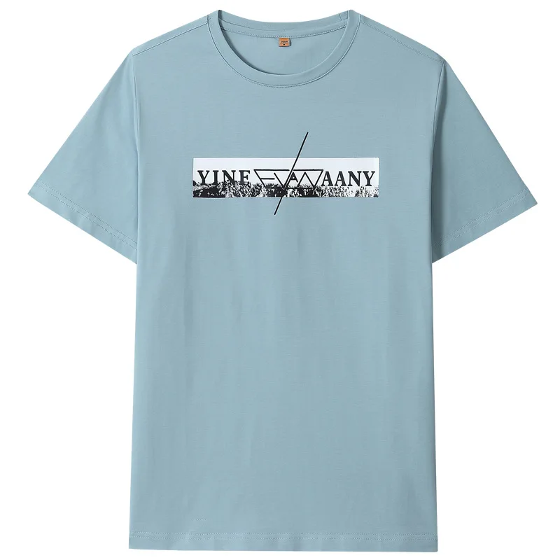 

13637 Men's T-Shirts Summer Short Sleeve t shirt men Simple creative design line cross Print cotton Brand shirts Men Top Tees