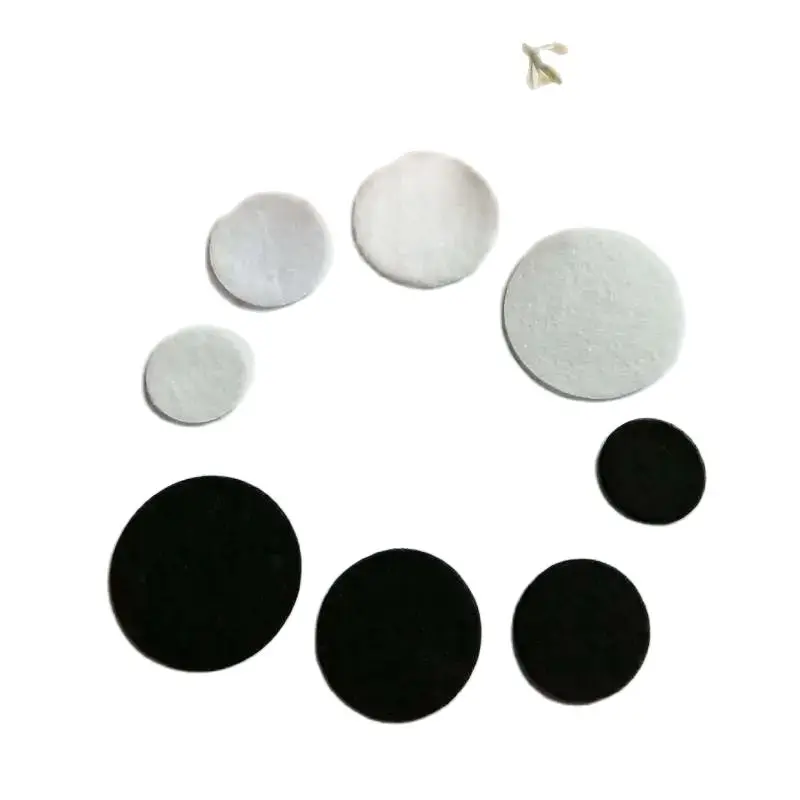 200 шт./лот белые/черные круглые фетровые тканевые подушечки аксессуары нашивки