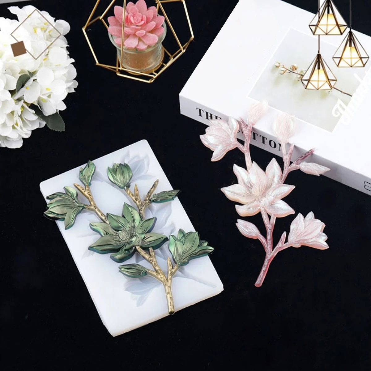 

1 Piece Silicone Molds Camellia Shape Silicone Casting Mold Epoxy Resin Mold for DIY Craft ( Transparent )