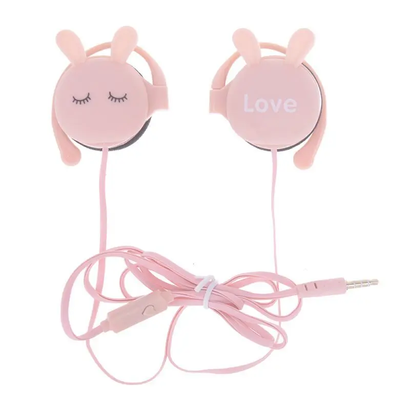 

Cartoon Cute Rabbit Sport Earphone Wired Super Bass Noise Reduction 3.5mm Earphone Earbud With Built-in Microphone Hands Free
