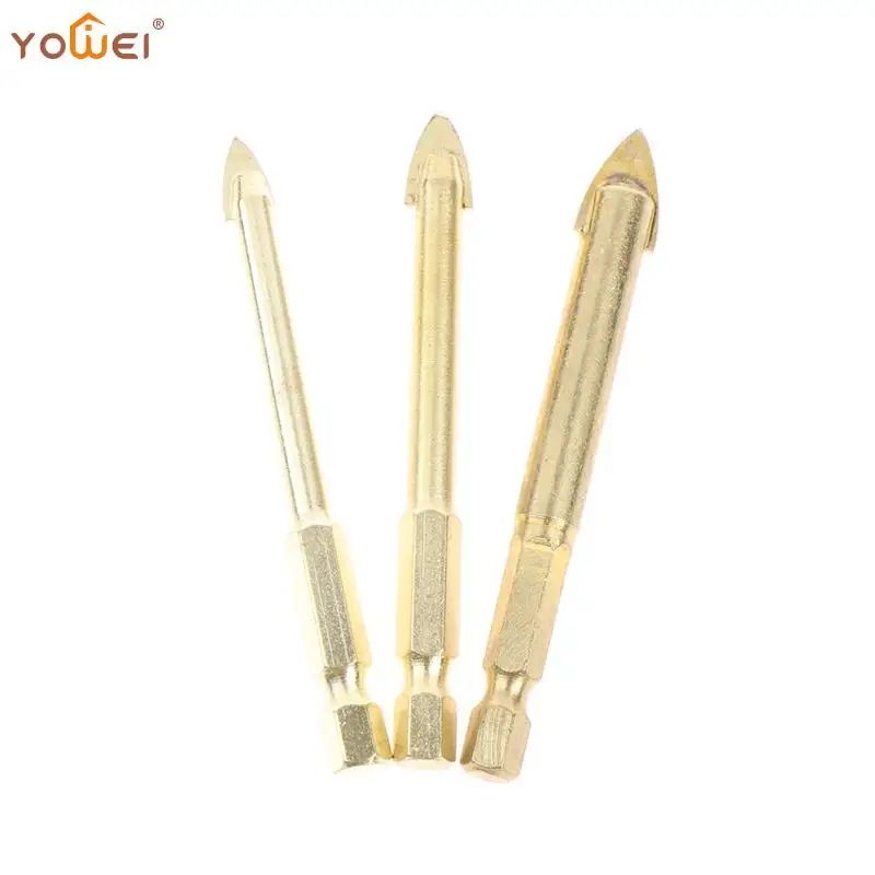 

10 шт. 10/8/6 мм сверло титановая керамическая плитка мраморная стеклянная головка с шестигранным хвостовиком оборудование для мастерской Зап...