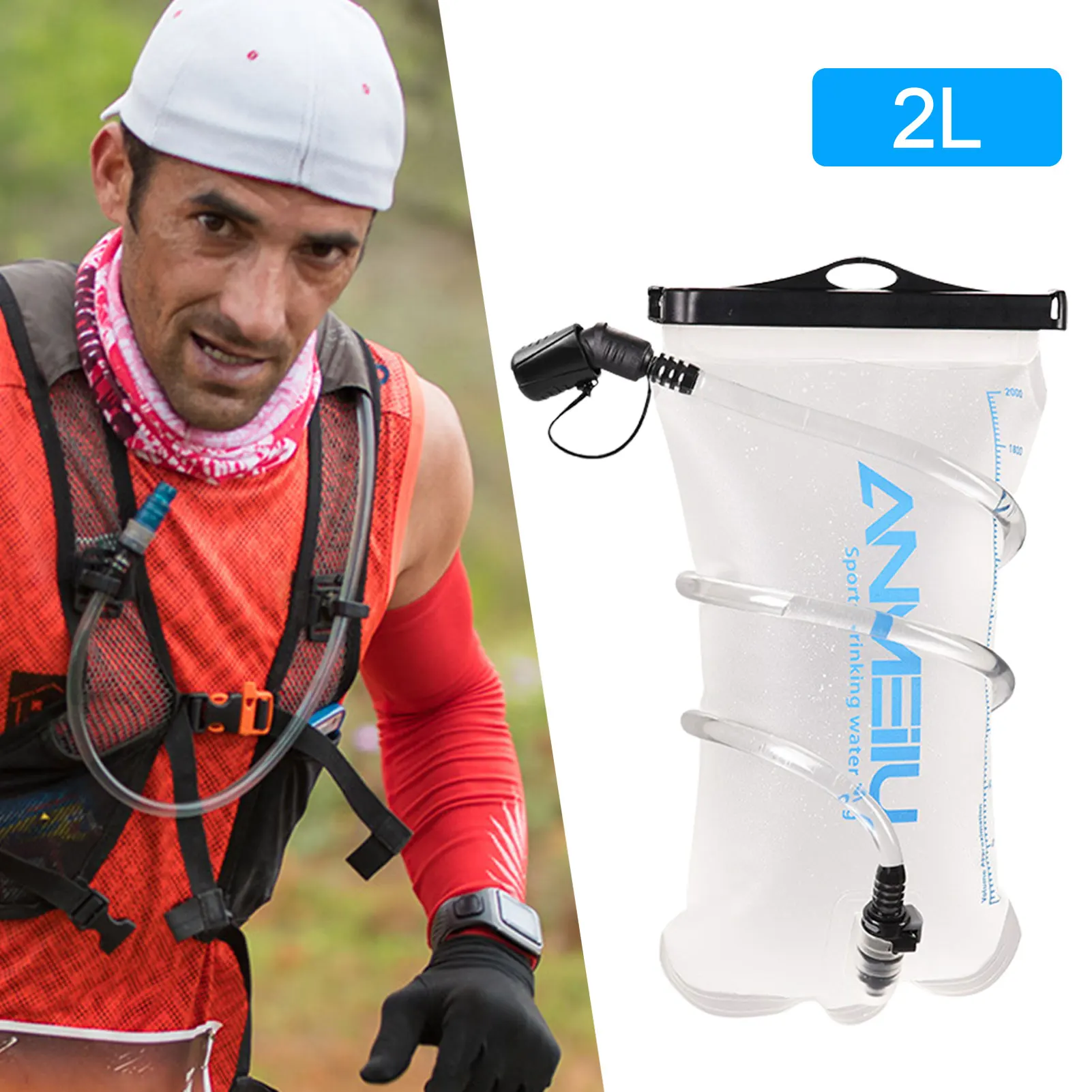 

2L TPU Water Reservoir Hydration Bag Outdoor Cycling Running Backpack Water Bag Bladder Hiking Water Storage Containers