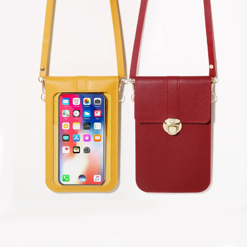 

New Women Purses and Handbags Crossbody Pu Leather Touch Screen Phone Wallet Female Retro Small Flap Bag Student Shoulder Bag