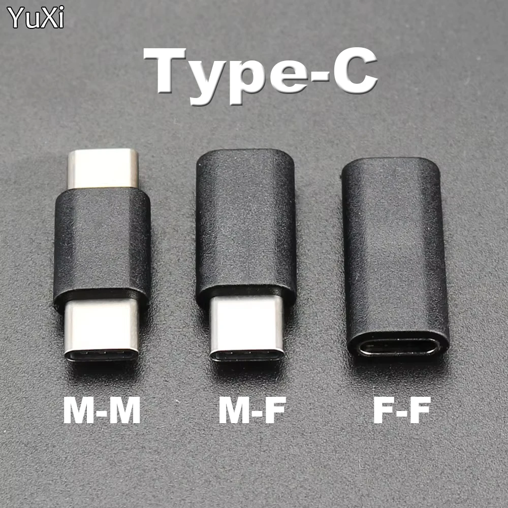 YuXi 1 Stück USB Typ C Stecker auf Buchse M-M F-F USB-C Konverter Adapter Anschluss für Smartphone für Samsung Xiaomi Huawei