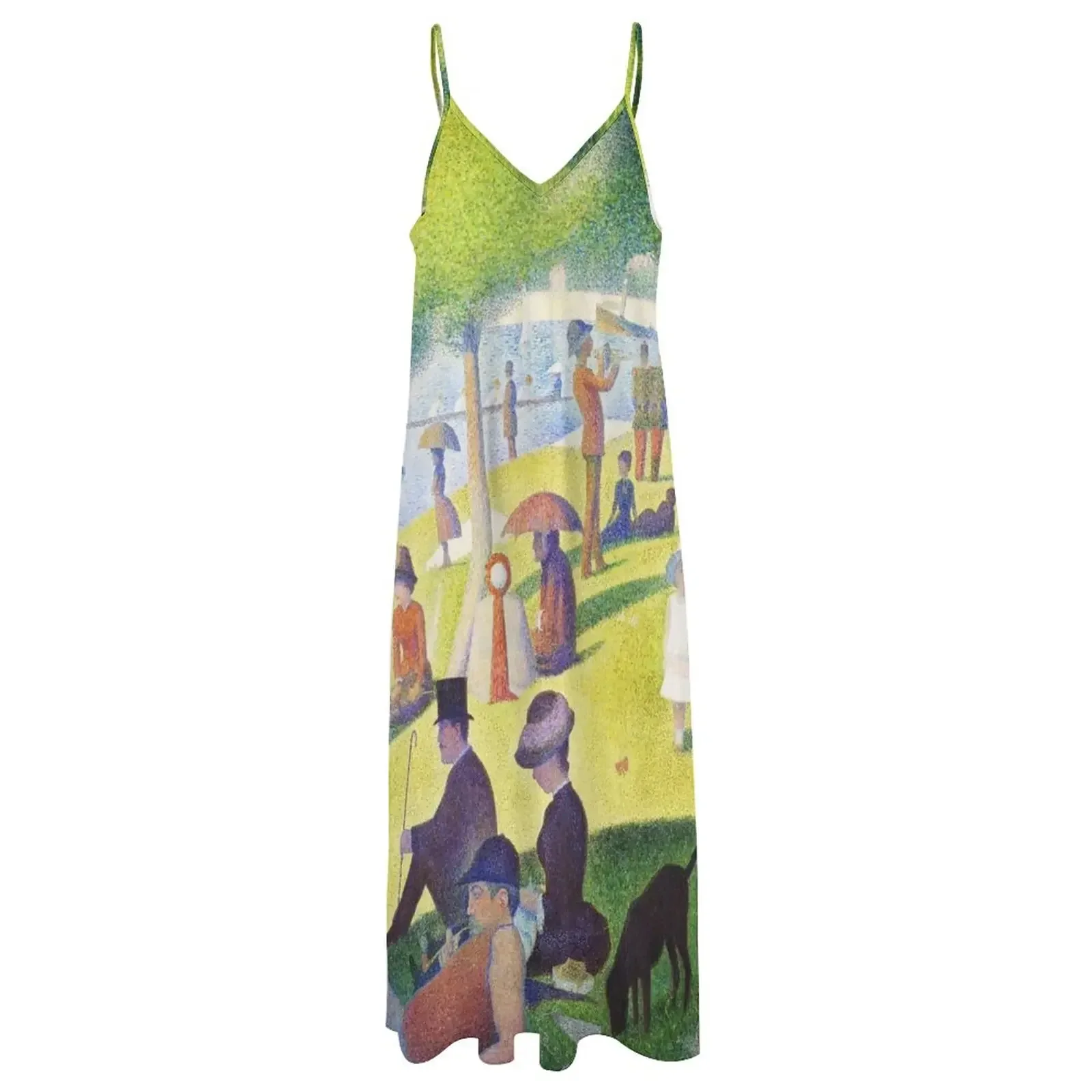 Женское длинное платье без рукавов с принтом жатте-Жорж