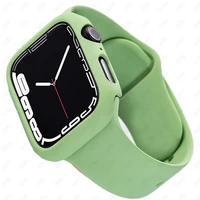 silicone case for apple watch series 7 65432se back cover tpu screen protector for iwatch edition 44mm 40mm 38 42mm 41 45mm