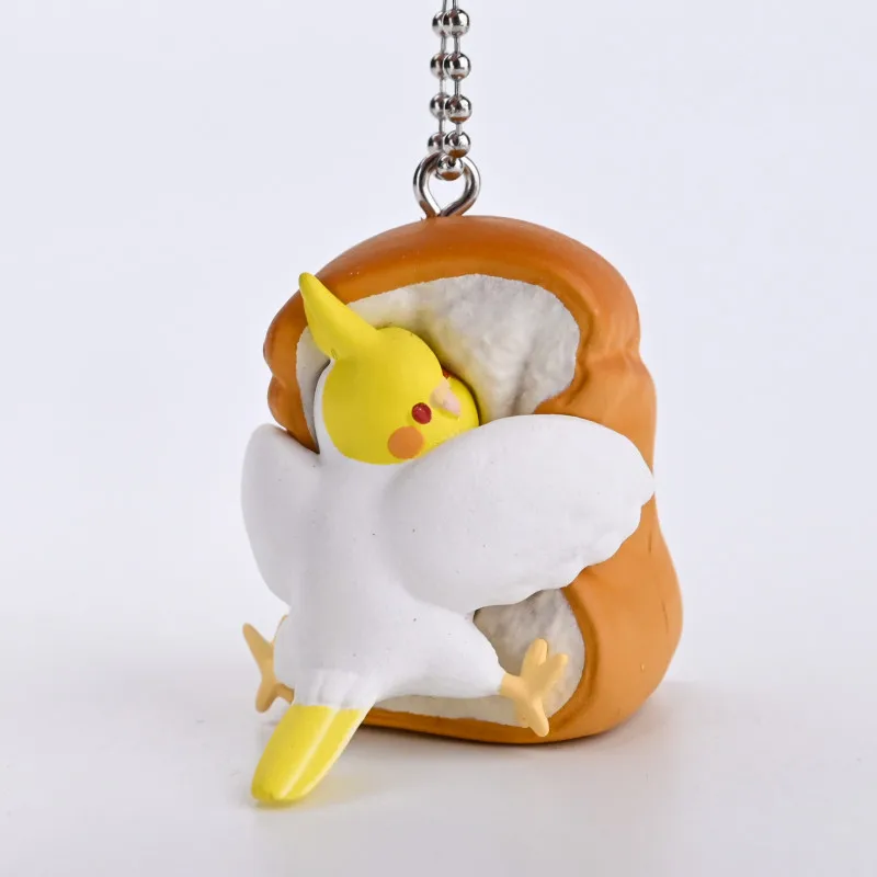 Японская фотография симпатичный кавайный хлеб тост попугай кокатил птицы 2