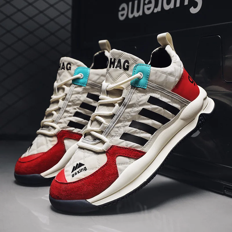 

Модные Прошитые мужские кроссовки на толстой подошве, разноцветная повседневная спортивная обувь, Zapatillas, мужские кроссовки для бега, Репли...