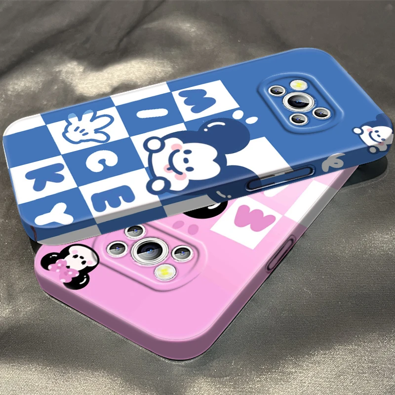 

Disney Mickey Minnie Art For Xiaomi Mi Poco X5 X4 X3 F5 F4 F3 F2 M5S M5 M4 M3 GT Pro 5G Feilin Film Phone Case Hard Cover