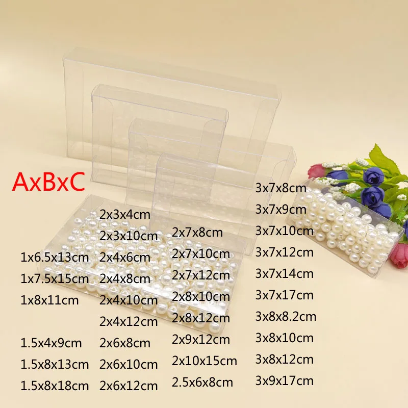 50 шт., прозрачная пластиковая подарочная коробка 50 шт., прозрачная пластиковая подарочная коробка