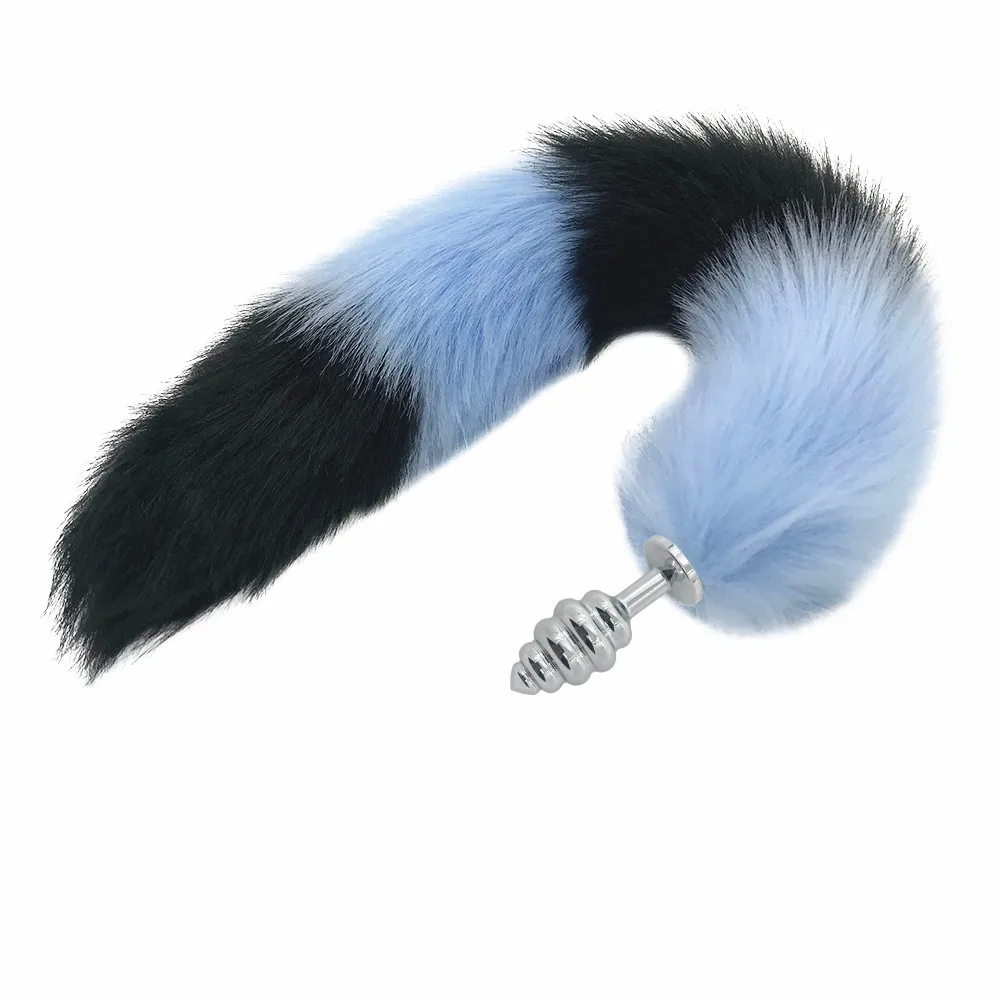 Искусственный Лисий хвост из нержавеющей стали секс-игрушка гладкая