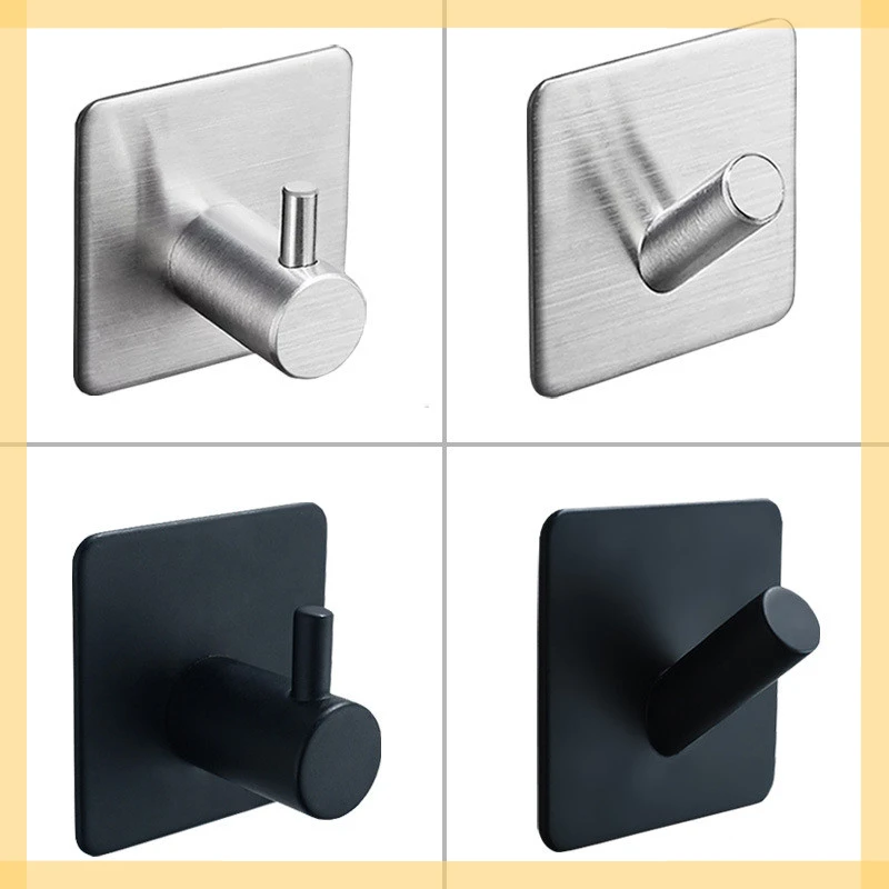 

NEW Black Robe Hook Wall Hook Towel Hook for Bathroom Stainless Steel Coat Hook Rustproof Hook Hanger for Kitchen Hardware