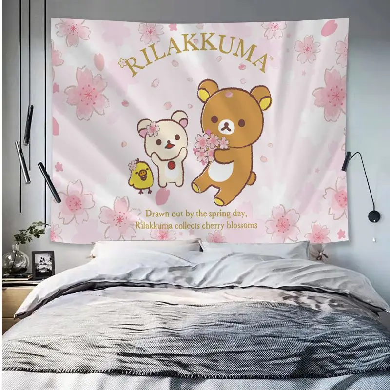 Kawaii Rilakkuma настенный гобелен дешевый хиппи богемный гобелены Мандала кавайный