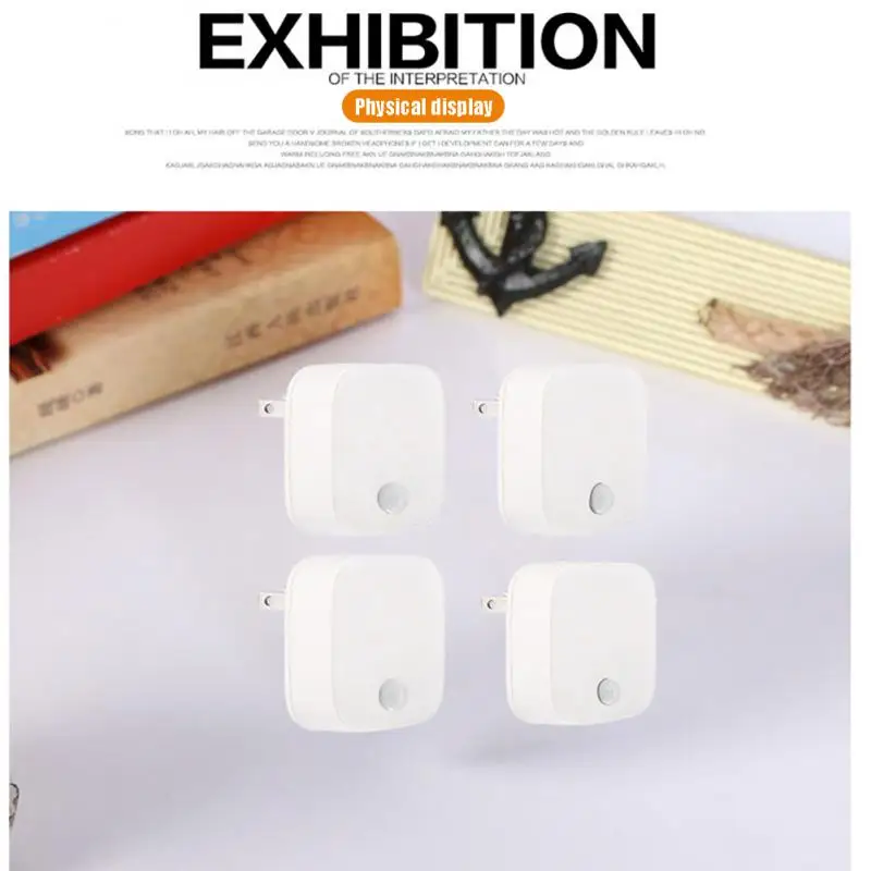 

Led Bedside Light Bedroom Wardrobe Lamp Eu Us Plug High-quality Induction Lamp Led Night Light Eye Protection Mini Square Light