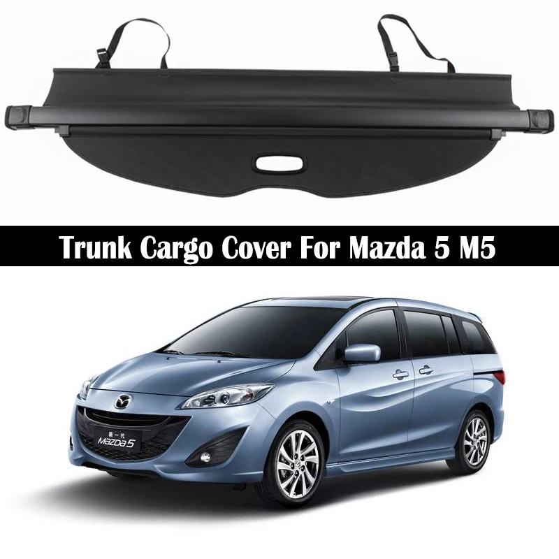 Cubierta de carga para maletero de Mazda 5 M5, protector de seguridad, cortina de equipaje trasero, partición retráctil, accesorios de privacidad para coche, 2007-2021