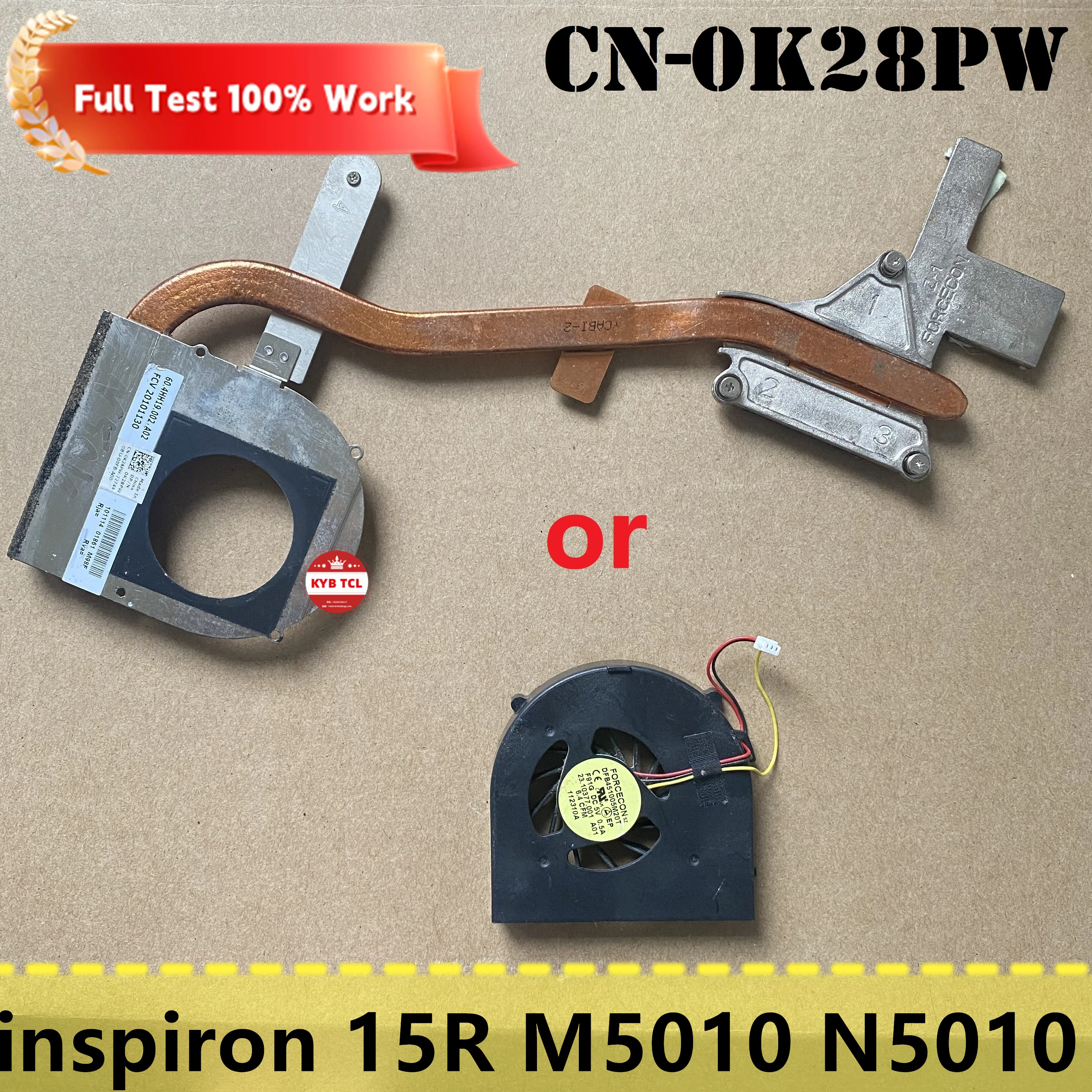 Вентилятор охлаждения процессора ноутбука или радиатор для DELL inspiron 15R M5010 M501R N5010