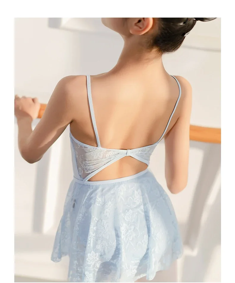 

Oepn Crotch New Children Summer Sleeveless Gymnastics Dance Leotards Girls Kids Mesh Splice Pink Black Ballet Dancewear