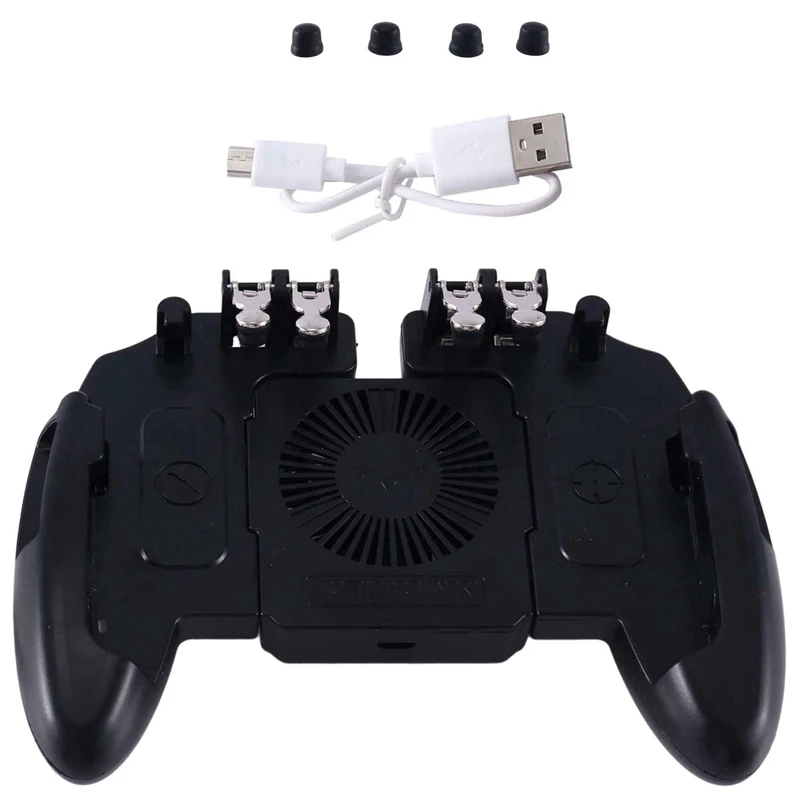 

M11 6 Finger Operating Gamepad PUBG Mobile Joystick Controller Turnover Button Gamepad With Cooling Fan