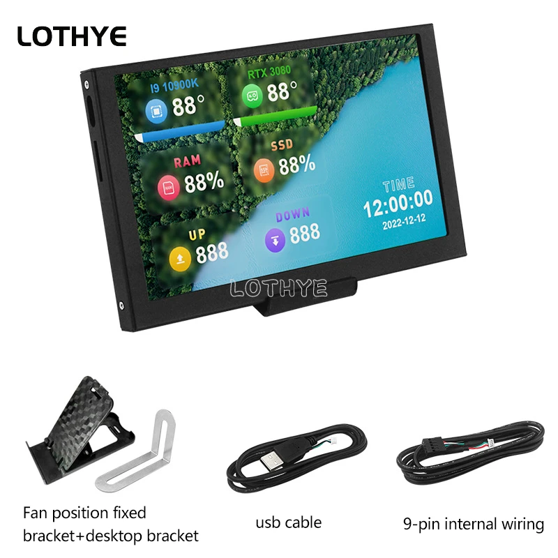 

IPS 5-дюймовый мини-компьютер, шасси, вторичный экран, ЖК-дисплей, интеллектуальный монитор 800*480, алюминиевый сплав, TYPE-C PH порт бесплатно AIDA64