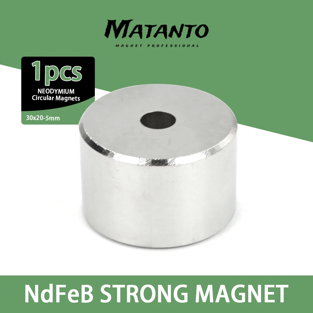 

30 x 20mm Neodymium Magnet Super Strong and Powerful Magnet Disc, Strong Permanent Rare Earth Magnets With 5mm 6mm Hole