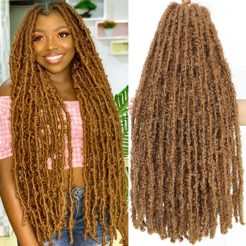 Soft Butterfly Locs Blonde Faux Locs Crochet Hair Super Long Goddess Faux Locs Crochet Braids Synthetic Faux Locs Braiding Hair